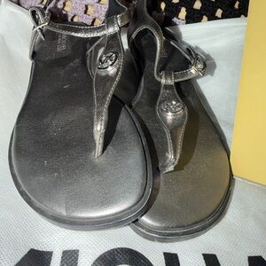 Michael Kors Shiny Silver Sandals